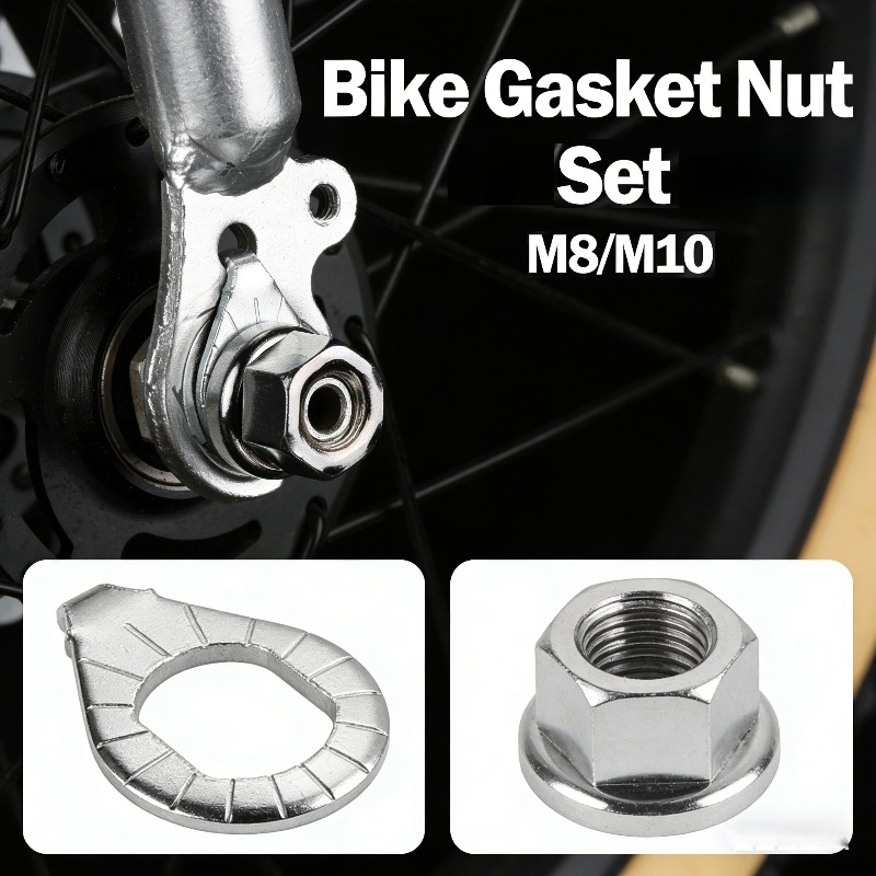 Mountain Biking Kit - 厚みのあるハブフックワッシャーナットセット M8 M10 マウンテンバイク用フロントリアアクスル修理アクセサリー道路メンテナンスキット
