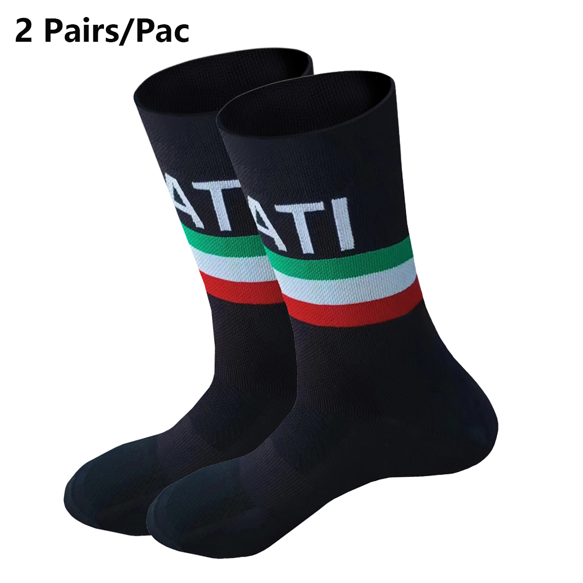 Mountain Biking Socks - 男性と女性のためのイタリアのサイクリングソックス、速乾性、ミッドカーフ、ラウンドカップ、滑り止め、ランニング、mtb、サイクリング