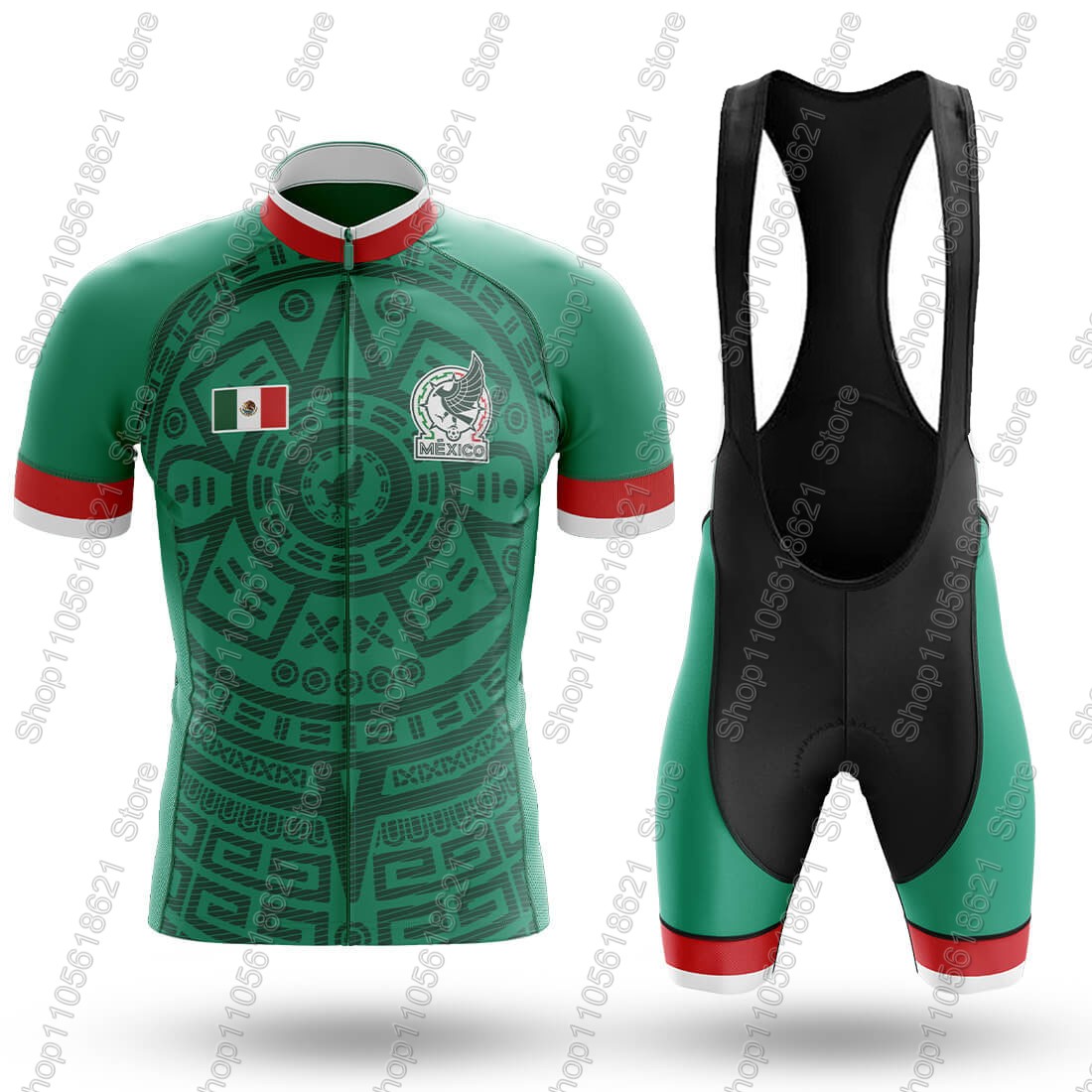 Mountain Biking New Mexico - 2026 メキシコ代表チームサイクリングジャージセット夏の自転車服キットロードバイクシャツスーツ自転車ビブショーツ MTB マイヨ