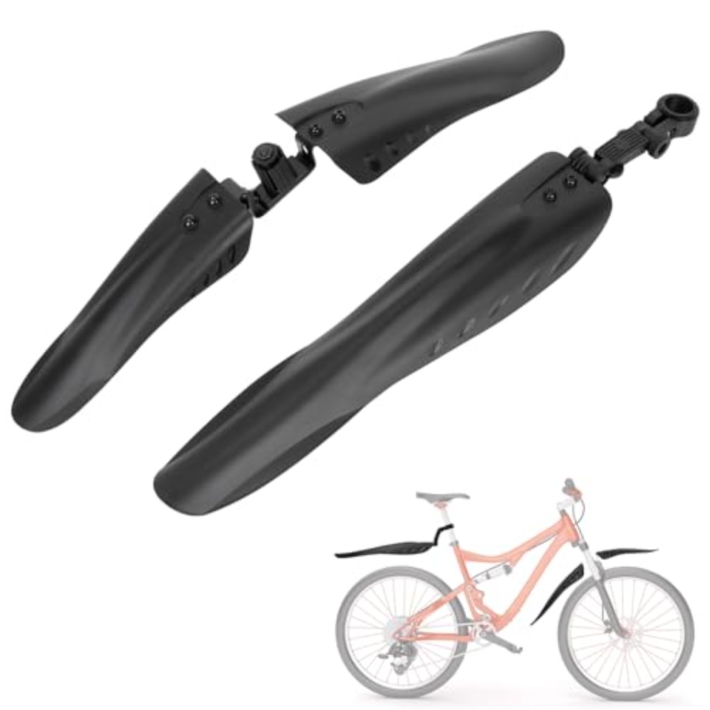 Mountain Biking Stuff - バイクマッドガードセット フロント&リア 調節可能 ユニバーサル 22-27.5インチ 厚みのあるスプラッシュガード