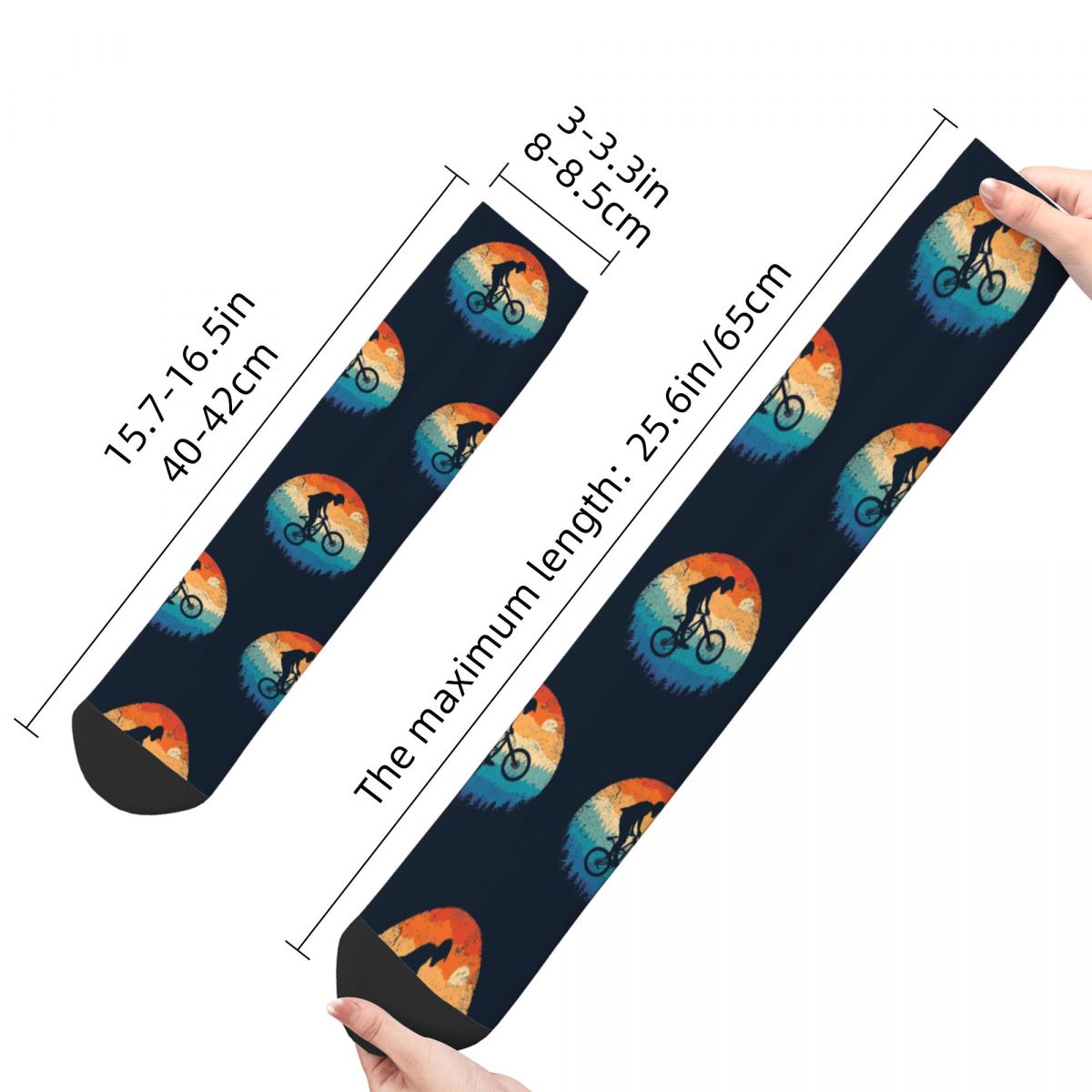 男性用のクレイジーソックス,マウンテンバイク,レトロヒップホ - Mountain Biking Socks のレビューと価格