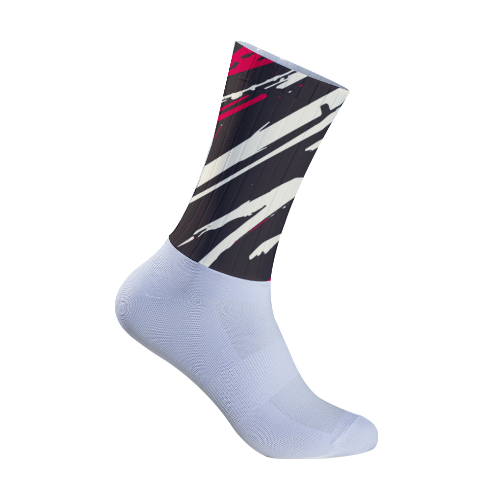 ファッションカラーブロックサイクリングソックス通気性吸湿発散 - Mountain Biking Socks のレビューと価格