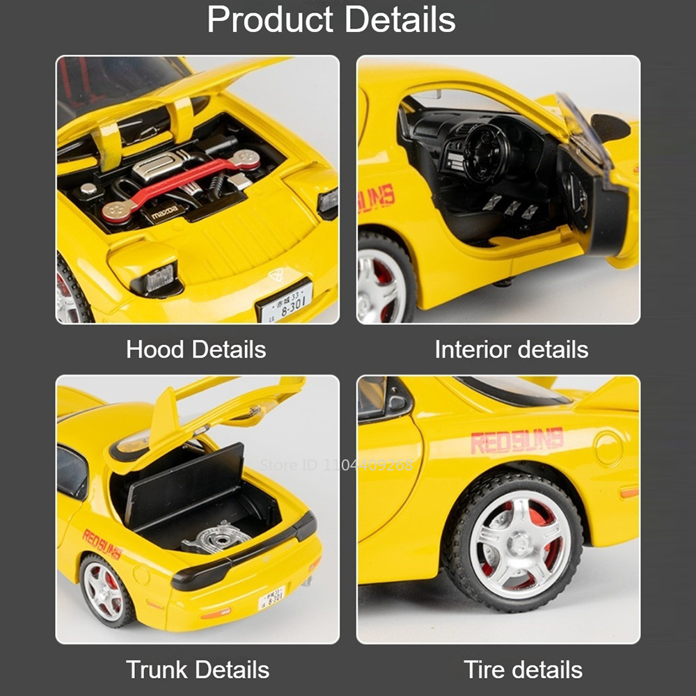 1:32スケール RX7-FD スポーツカーモデルおもちゃ  - Tire Insert Foam のレビューと価格