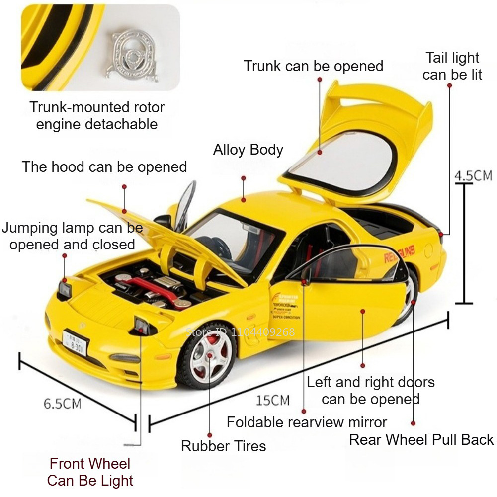 1:32スケール RX7-FD スポーツカーモデルおもちゃ  - Tire Insert Foam のレビューと価格