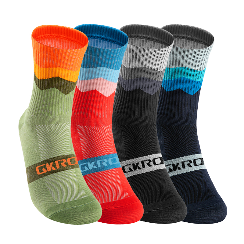 Gkrq-男性と女性のための看護圧縮バイクソックス、サイクリ - Mountain Biking Socks のレビューと価格