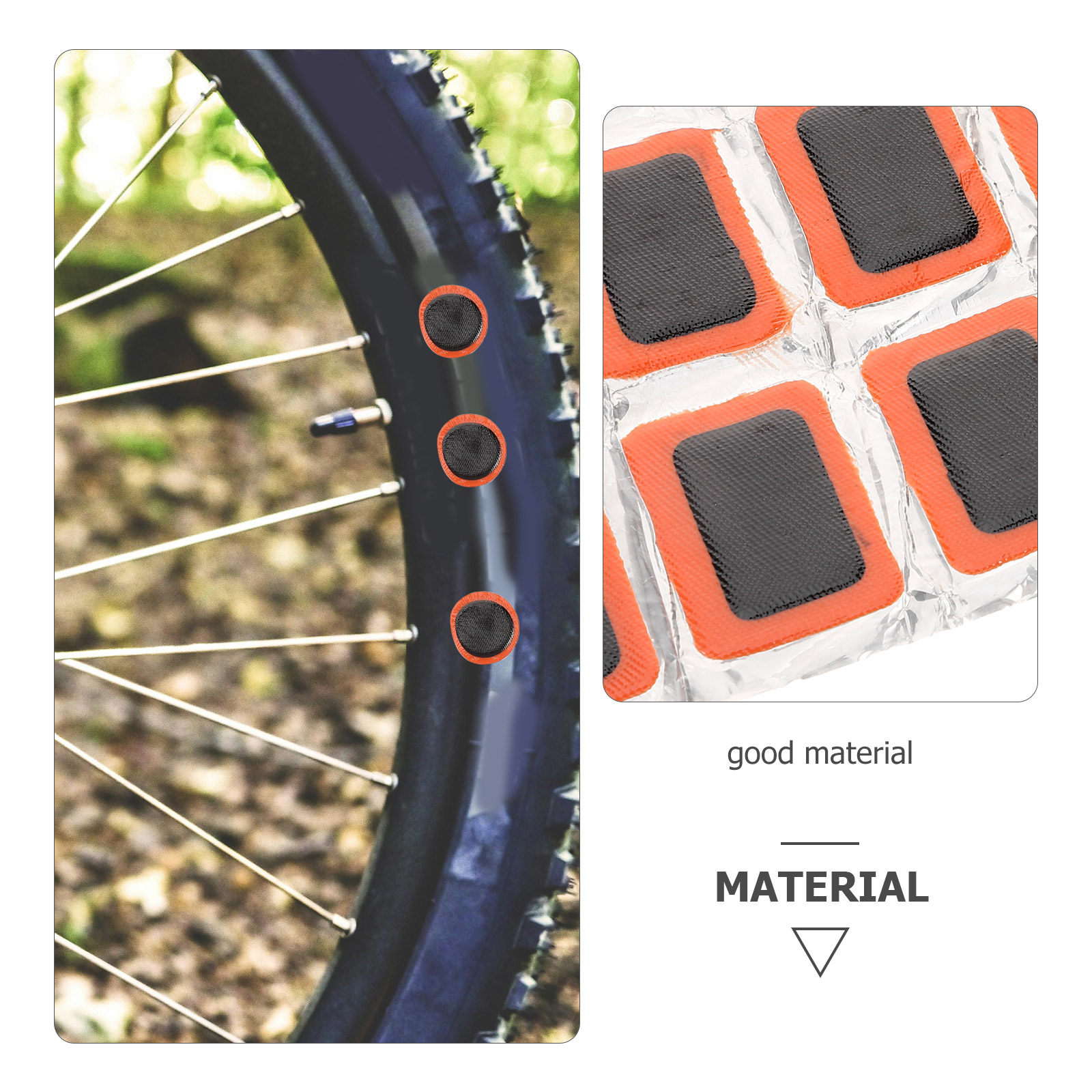 2枚入り自転車タイヤ修理キット、しっかりした素材のマウンテン - Mountain Biking Kit のレビューと価格