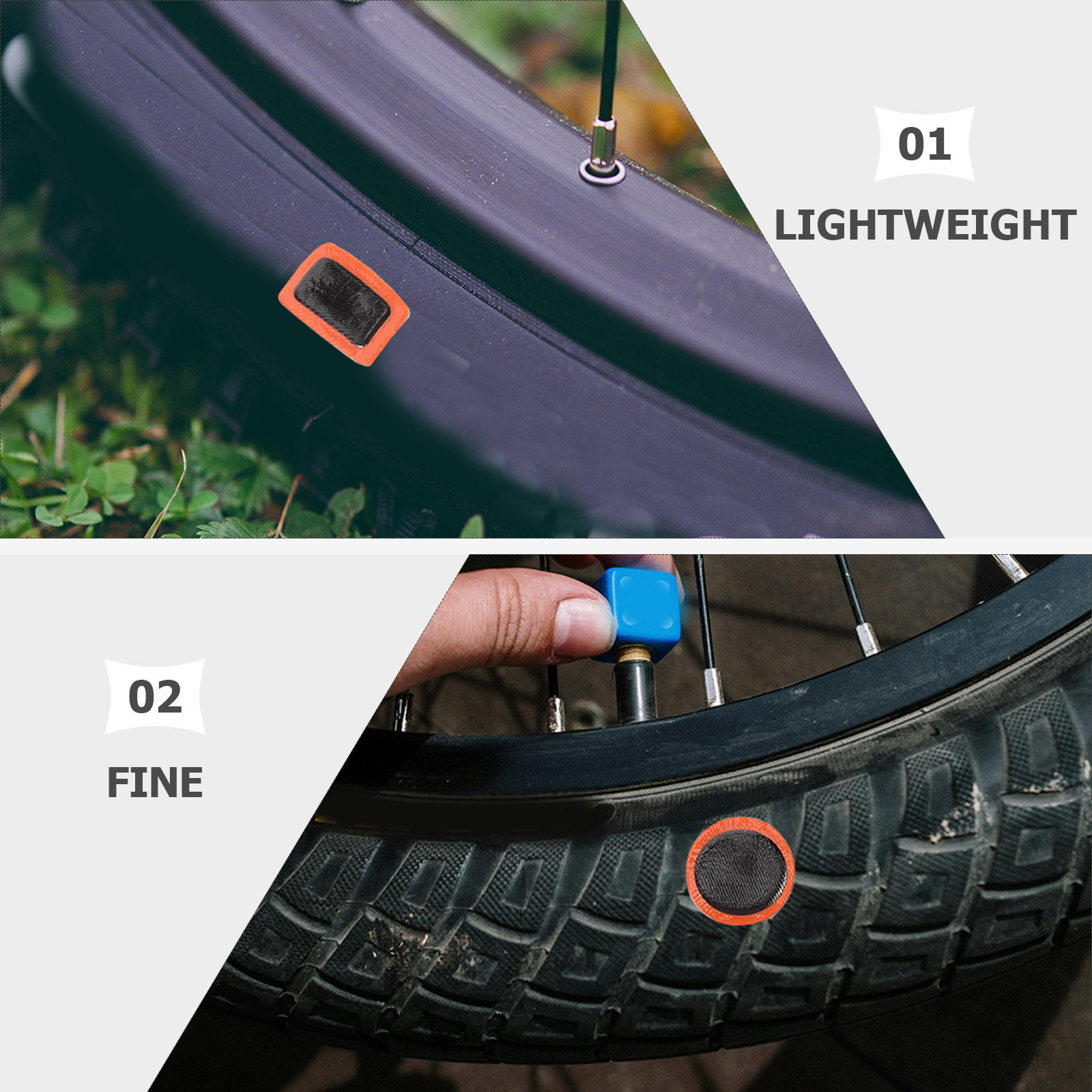2枚入り自転車タイヤ修理キット、しっかりした素材のマウンテン - Mountain Biking Kit のレビューと価格
