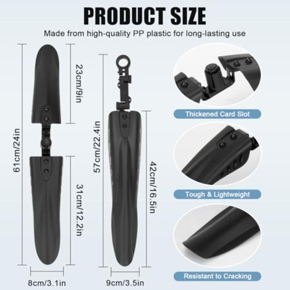 バイクマッドガードセット フロント&リア 調節可能 ユニバー - Mountain Biking Stuff のレビューと価格