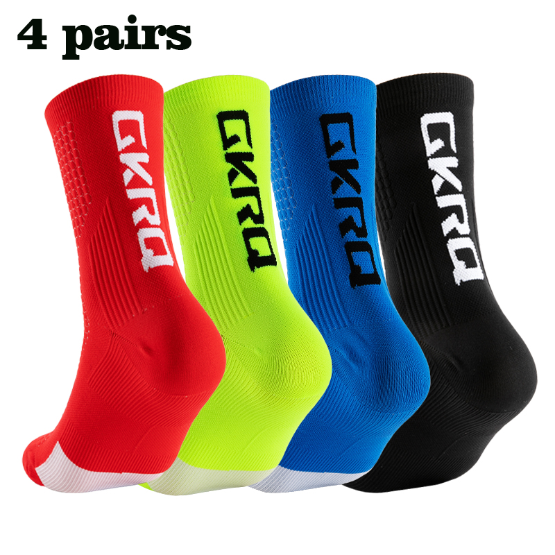 GKRQ 4 ペア 2025 新サイクリングソックスバイクナ - Mountain Biking Socks のレビューと価格