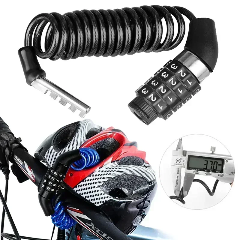 4桁パスワード式盗難防止コンビネーションケーブルバイクロック - Mountain Biking Stuff のレビューと価格