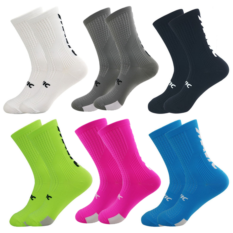 3 ペアサイクリングソックス男性用レター通気性ランニングソッ - Mountain Biking Socks のレビューと価格